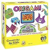 Creativity For Kids Origami Kit, 60 Bright Origami Papers, DIY Arts & Crafts for Kids, Neon Origami Animals, Video Tutorial Online (Ages 7-12+)