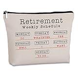 Retirement Gifts for Women Friend Travel Zipper Makeup Bag Retired Gifts for Women Humorous Retirement Gifts Bag for Coworker Sister Grandma Mom Aunt Boss Teacher
