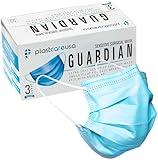PlastCare USA Box of 50 4-Ply ASTM Level 3 Face Masks, Disposable (Blue)