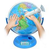 9” Interactive Globe for Kids with Wireless Smart Pen, Globes with Stand, Learning & Education STEM Toys, Talking World Map Gift for Children, Birthday Gifts for Boys & Girls Ages 7 8-12 Years Old
