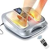 OSITO Foot Circulation Stimulator with Heat, FSA or HSA Eligible, EMS Foot Massager for Neuropathy Pain Relief Feet Massager with 8 TENS Unit Pads, Silver