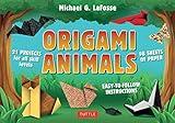 Origami Animals Kit: Make Colorful and Easy Origami Animals: Kit Includes Origami Book, 98 Papers and 21 Original Projects