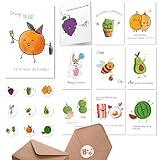 GFInYHM 20 Funny Happy Birthday Cards Assortment with Envelopes & Stickers, 4×6 in Cute Blank Note Cards Bulk for Kids, Friends, Women
