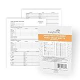LARGE PRINT Two-Sided Family Group Sheets (30 Sheets) by EasyGenie | Archival-Quality Genealogy Forms To Fill In