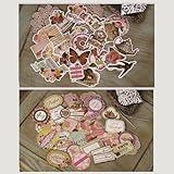 DESEACO 50PCs Vintage Ephemera Card Stock Cut Outs, Scrapbooking Embellishments, Die-Cut Paper Ephemera for Journaling, Card Making, Floral&Butterfly–Papercraft Supplies for DIY Albums&Crafts Projects