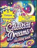 Celestial Dreams: A Relaxing 111 page Coloring Book with Dream Catchers, Zodiac Signs, Angels & Celestial Art for Adults and Kids