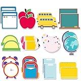 Yinder 24 Pads Teacher Sticky Notes Cute Sticky Notes 720 Sheets Back to School Sticky Notes Pencil Ruler Blackboard Apple Shaped Self Sticky Cartoon Sticky for Teens School