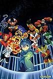 Mega Man Legacy Collection Video Game Video Gamer Classic Retro Vintage 90s Gaming MegaMan Capcom Legacy Collection Megaman 11 Mega Man X Dr Wily Cool Wall Art Print Poster 24x36