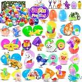 Ulosharky 80 Pack Prefilled Easter Eggs with Toys Inside, Plastic Eggs Fillers for Toys Bulk, Easter Basket Stuffers,Easter Eggs Hunt Games Classroom Prizes, Easter Party Supplies Gifts for Kids