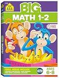 School Zone Big Math 1-2 Workbook: 320 Pages, 1st Grade, 2nd Grade, Elementary Math, Addition, Subtraction, Word Problems, Time, Money, Fractions, Ages 6 to 8 (School Zone Big Workbook Series)