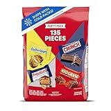 Butterfinger, CRUNCH, Baby Ruth, 100 Grand Minis, Assorted Candy Bars, Great for Sharing, Bulk 135 Count Pack, 55.3 oz