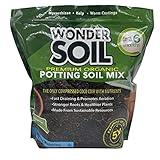 WONDER SOIL Organic Potting Soil | Ready to Plant Coco Coir Fully Loaded with Nutrients | 3 LBS Bag Expands to 12 Quarts of Indoor Outdoor Soil for Gardens & Plants | Incl Worm Castings, Perlite