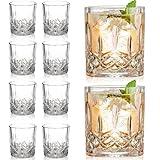 Gencywe Crystal Whiskey Glasses Set of 8(Buy 6, get 2 Free), 11 OZ Old Fashioned Whiskey Glasses, Bourbon Cocktail Rocks Glasses, Clear Bar Glasses for Drinking Scotch Vodka Tequila Rum Gift for Men