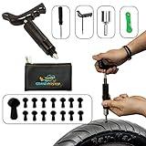 GRAND PITSTOP 20 Pcs Tubeless Tire Puncture Repair Kit with Mushroom Plug for Tyre Punctures and Flats on Cars, Motorcycles, ATV, Trucks & Tractors (15 Mushroom Plugs)