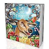 Personalized Story Book by Dinkleboo - Santa’s Reindeer - for Kids Aged 0 to 8 Years Old - A Story About Your Child Wanting A Real Life Reindeer - Satin Paper - Soft Cover (8"x 8")
