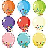 Zonon 45 Pieces Colorful Balloons Cut-outs Accent Paper Cutout Bulletin Board Classroom Decoration Balloon Name Tag Label for Teacher Back to School Party Supplies