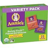 Annie's Organic Bunny Fruit Snacks, Variety Pack, Gluten Free Snack, 22 ct, 15.4 oz