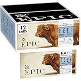 EPIC Protein Bars, Beef Sea Salt Pepper, Keto and Paleo Friendly, 1.3 oz, 12 ct
