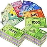 Queensell Play Money Suitable for Monopoly Board Game – 480 pcs of 60 Each Bill Denomination – Double Sides Printing Paper Money for Pretend Play Cashier - 480 pcs
