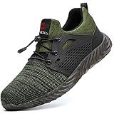 SUADEX Steel Toe Shoes Men Women Indestructible Work Safety Shoes Working Industrial Construction Sneakers Green