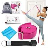Stretching Strap with Door Anchor & Resistance Band – Improve Leg Stretch Flexibility for Splits, Ballet, Dance, Cheer, Yoga & Gymnastics - Home Leg Stretcher Trainer Equipment Stuff for All Levels
