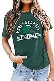 Women Football Shirts Game Day Tshirt Football Outfits Sports Team Fan Gift Tee Shirt Dark Green