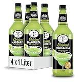 Mr & Mrs T Margarita Mix, 1 L bottle (Pack of 4), Tangy Lime Blend Flavored Cocktail Mixer, Made with Cane Sugar, Perfect for Traditional Margarita and Mocktail Drinks