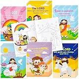 ANGOLIO 24 Christian Religious Coloring Books Bulk for Kids Easter DIY Art Drawing Book for Sunday School Prizes Back to School Classroom Rewards Church Activity Carnival Gifts Party Favors, 6 Styles