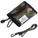 MORITA BOKUJO T.CONTACT Neck Wallet with Zipper Coin Purse Card Holder RFID Blocking, Lightweight, Durable Travel Wallet for Men, Women, Teens Nice Gift for Dad, Outdoor Enthusiasts(Green)