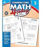 Carson Dellosa Common Core Math 4 Today 3rd Grade Workbooks, Telling Time, Fractions, Addition, Subtraction, Multiplication, Division, and More ... Curriculum (Volume 6) (Common Core 4 Today)