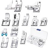Mudder 12 Pcs Sewing Machine Presser Foot Set Multifunctional Sewing Foot Presser for Gathering Zipper Insertion Joining Embroidery Stitching