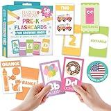 Learning Flash Cards for Toddlers 1-3 - Alphabet Flash Cards for Toddlers 1-3, Number and Letter Flashcards for Kindergarten, Toddler Learning Activities, 58 Pastel Flashcards for Kids