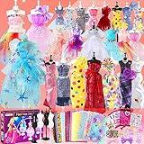 OCHIDO 600+Pcs Fashion Designer Kits for Girls 6 7 8 9 10 11 12 Years Old,DIY Arts & Crafts Set with 4 Mannequins,Sewing Kit for Kids for Birthday Christmas Gift for Ages Girls 6-8, 8-12