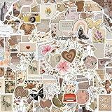 120Pcs Mixed Vintage Stickers, Waterproof Scrapbook Aesthetic Sticker for Daily Planner, Water Bottles, Handbook Junk Journal Stickers, Scrapbooking Journaling Supplies for DIY Paper Crafts