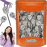 Fruidles Halloween Skulls, Mummies, and Ghosts Tattoo Lollipop Suckers Candy, Great for Halloween Goody Bag Fillers, Individually Wrapped (Half-Pound - Approx. 25 Suckers)