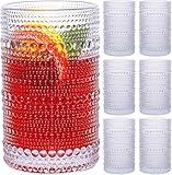 9' Tall Glass Water Glasses Set of Drinkware, Reusable Kitchen Glass for Decor Glassware Sets Perfect for Everyday, Dishwasher Safe(Clear-B)
