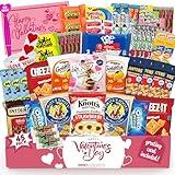 Valentine's Day Care Package (45ct) Snacks Chocolates Candy Gift Box Assortment Variety Bundle Crate Present for Boy Girl Friend Student College Child Husband Wife Boyfriend Girlfriend Love Niece