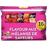 PepsiCo Frito-Lay Chips Variety Pack, Flavor Mix, Lays Ketchup, Doritos Original, Ruffles BBQ, Crunchy, Smartfood White Cheddar (16ct x 28g), 448g/15.8 oz., Pack