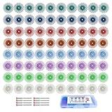 88pcs 1" Radial Bristle Disc Kit with 3mm Shank for Rotary Tools,Detail Abrasive Wheel for Jewelry Wood Metal Polishing, Bristle Wheel 80#-2500#