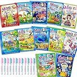Dduolammng 12 Pack Water Coloring Books, Reusable Water Painting Book for Toddlers, Educational Learning Kits Gifts