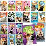 T MARIE 40 Funny Animal Joke Postcards with No Repeats - 4x6” Humorous Bulk Thinking of You Postcards for Kids, Grandkids, Students, and Teachers, Summer Camp, Lunchboxes and More
