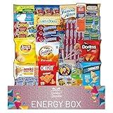 Jumbo Jumble Snack Box (45 Count) Gift Care Package Snacks Variety Pack for Adults Teens Kids Men Women School College Office Birthday (Energy Set)