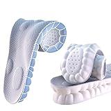 Insoles for Women Man,Cloud Soles for Men Women,4D Cloud Soles for Men,Anti Fatigue, Shock Absorption, Foot Pain Relief (Gray, M)