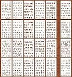 24 Pack Drawing Painting Stencils Template Sets, Number and Alphabet Letter Drawing Painting Stencils Template for Scrapbooking, Card and Craft Projects