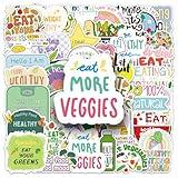 Healthy Diet Stickers, 50Pcs Eating Health Decals for Decoration Laptops Water Bottle Fridge Furniture Kitchen, Leave Anorexia Encourage Love Food Sticker for Kids Teens Labels Adults