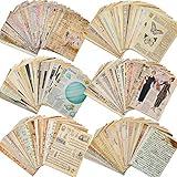 200 Sheets of Vintage Scrapbook Paper, Journaling Scrapbooking Supplies Craft Decoupage Papers Kit, Ephemera for Junk Journal Bullet Journals Well Posters Room Decor for Card Making Decorative Gift