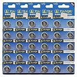 TIANQIU 50 357 Alkaline Watch Batteries LR44 AG13 SR44W Battery