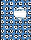 Blue Black Mod Composition Notebook: College Ruled Lined 200 Page Book (7.44 x 9.69)