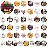 Dvbonike 40Pcs Hispanic Heritage Month Button Pins - Spanish Speaking Countries Latino American Round Badge Festival Pinback Decoration for Activity Gift Party Favor Supplies Clothe Bag Accessories