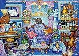 Wonder Forge Cats in The Blue Room 1000 Piece Jigsaw Puzzle for Adults | Unique, Perfectly-Fitting Pieces | Fun, Vibrant Imagery | Amazon Exclusive